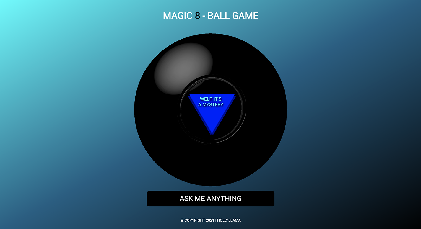 My Magic 8 Ball Game